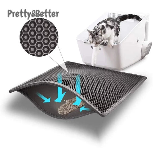 Cat Litter Trapping Mat, Waterproof Honeycomb Sifting Extra Easy Clean